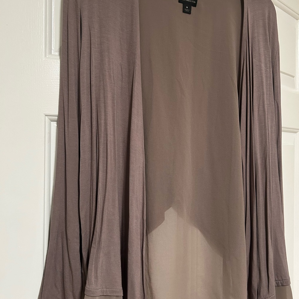 Worthington Taupe Open Cardigan - Picture 2 of 5